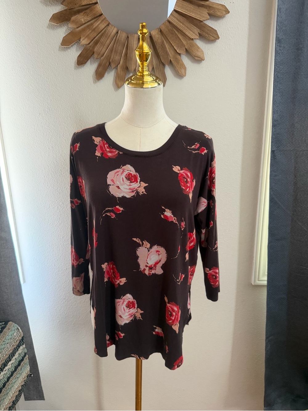 Babaton Floral Top Size Small